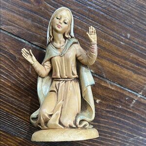 Fontanini 4.25" Nativity Kneeling Mary Figurine 1983 Italian Stable Christmas